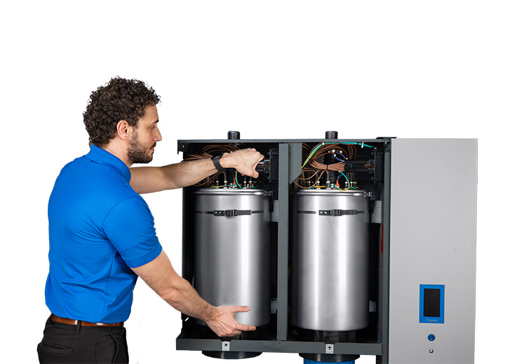 Enkel cylinder eller dobbeltcylinder op til 40-80 kg/t
