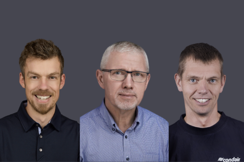 David Göransson, Quality Manager, Ib Kjærside, Global Key Account Manager og Jesper Thorsen, Service Engineer David Göransson, Quality Manager, Ib Kjærside, Global Key Account Manager og Jesper Thorsen, Service Engineer